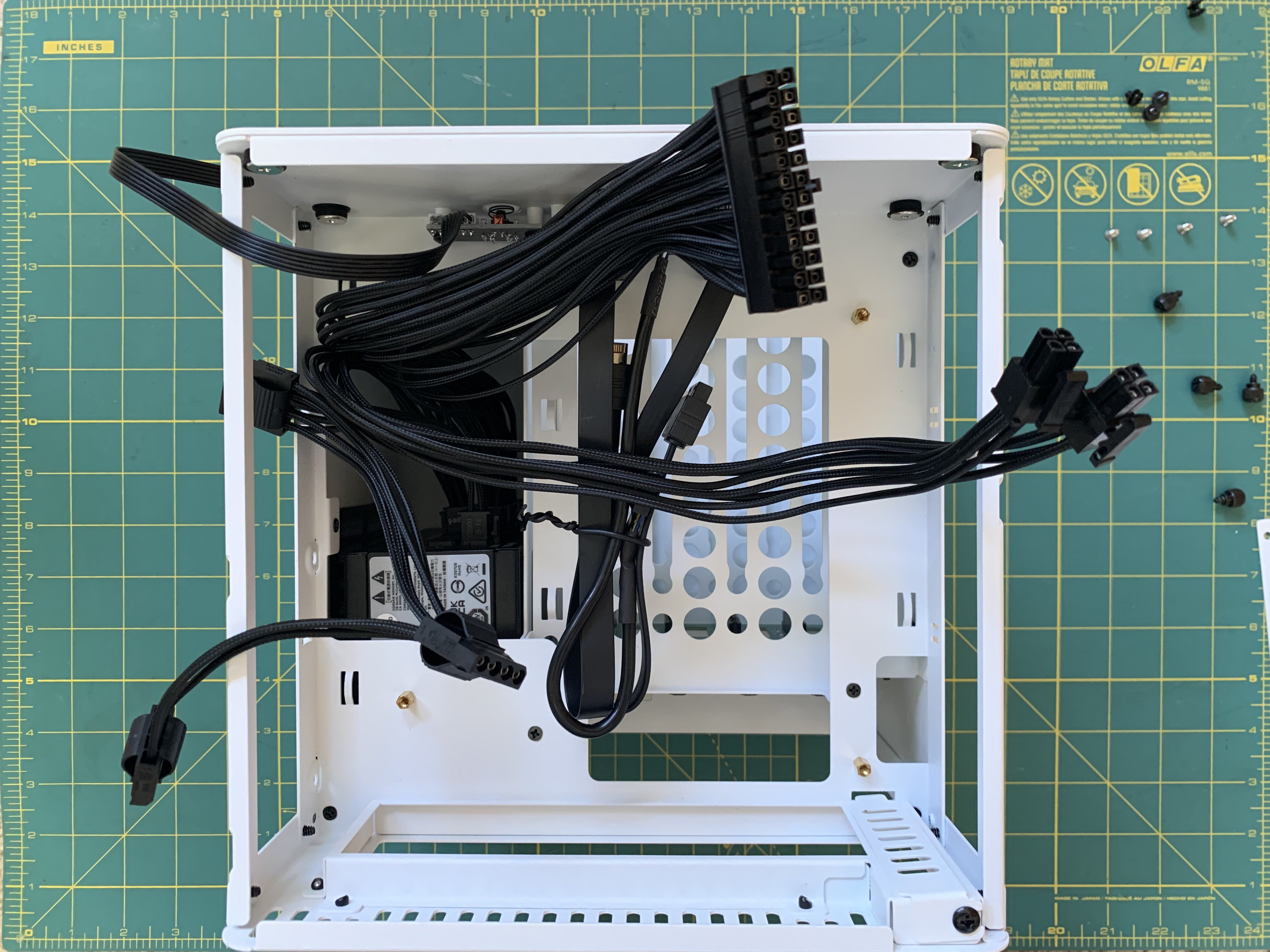 PSU cables in case